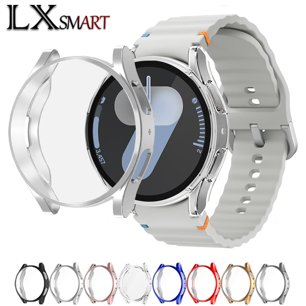 适用三星galaxy watch7/6/5手表保护壳TPU全包电镀防摔保护套表壳