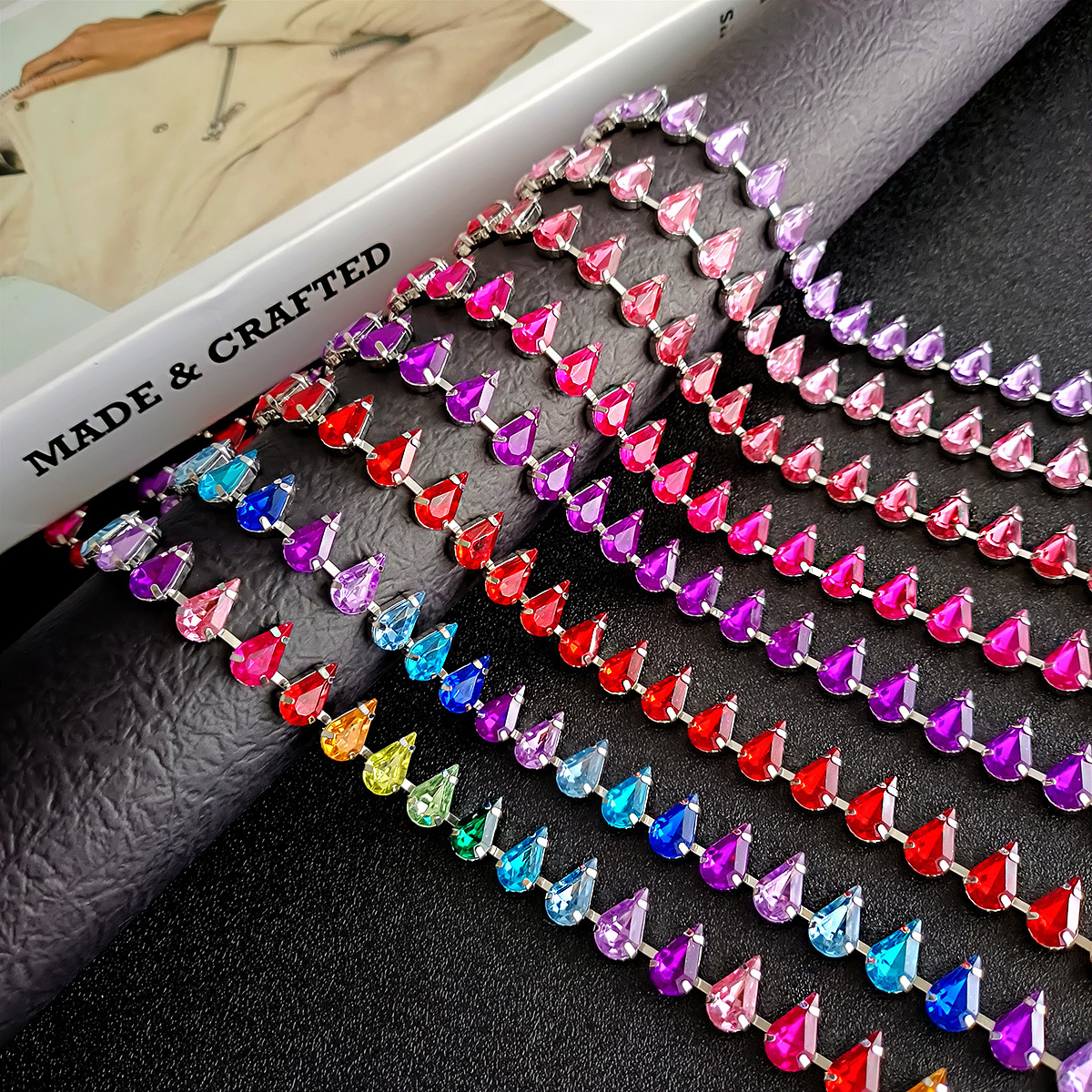 Glam Water Droplets Alloy Inlay Rhinestones Womenu0027S Necklace