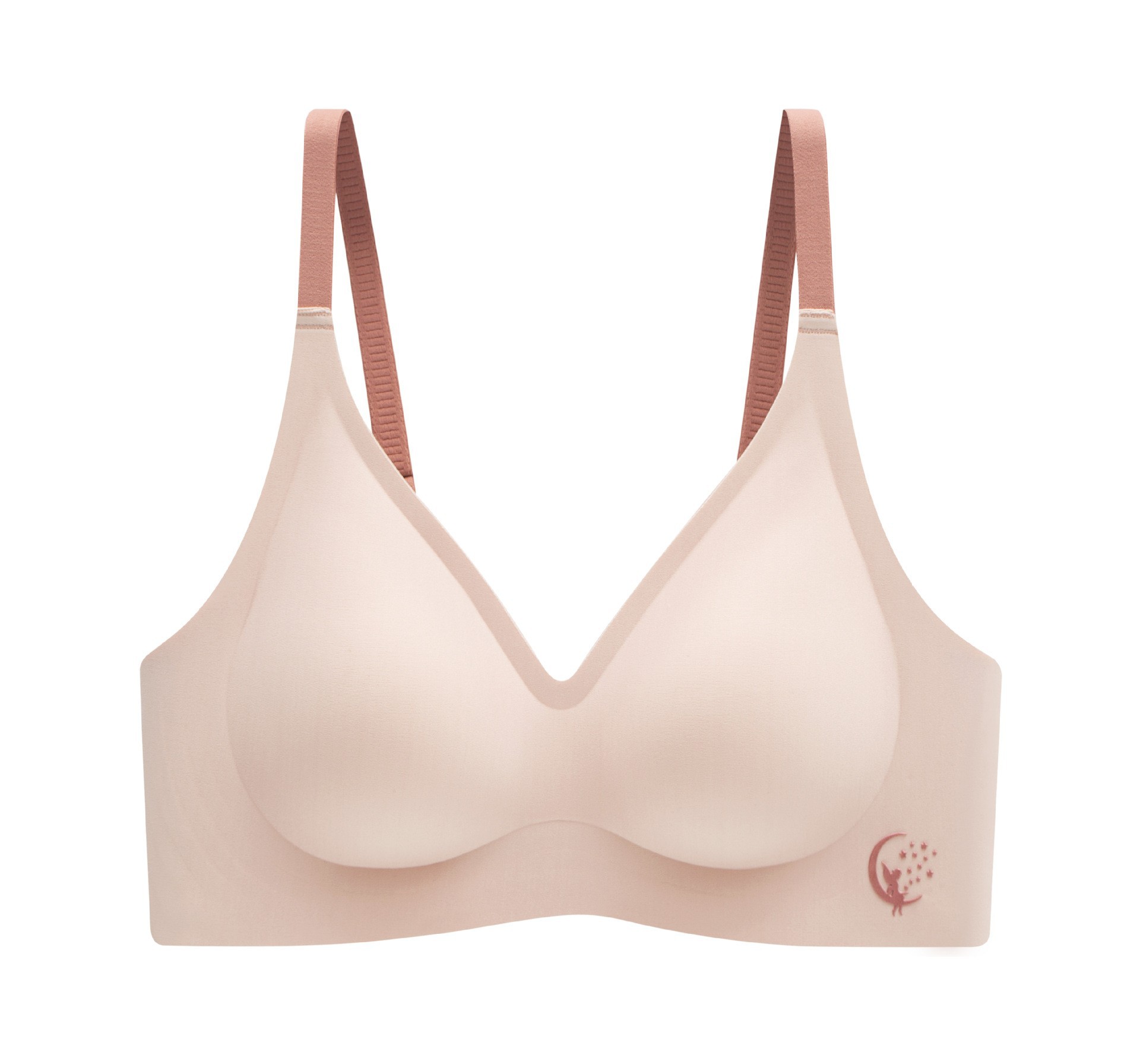 Correa de hombro sin marca sin anillo de acero ropa interior de jalea para damas se reúnen para evitar la caída del bra fijo de copa bra