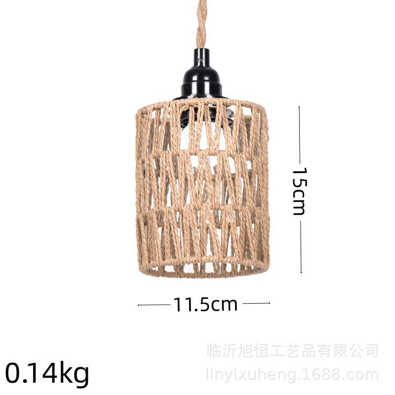 Lámpara de lámpara de cuerda de papel tejida a mano nueva casa china restaurante Hotpot tienda café decoración de lámparas creativas