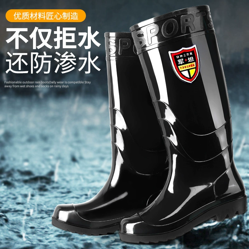 Мужские резиновые сапоги оптом, охрана труда, высокие кухонные, устойчивые к кислотам и щелочам, износостойкие резиновые сапоги с подошвой из теплая вода, резиновая обувь для строительной площадки