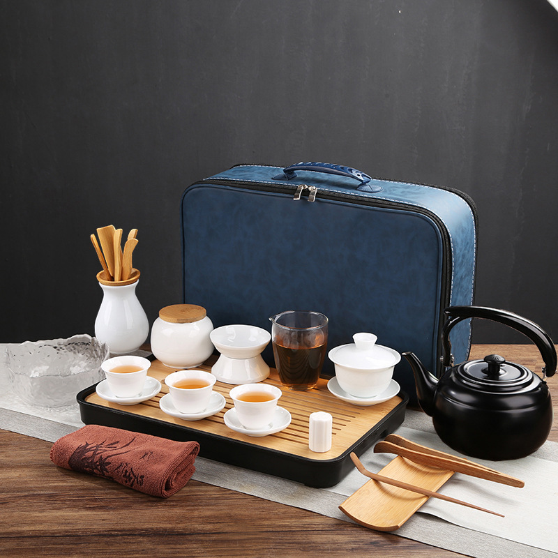 Tea Art Teaching Tea Set Adult Primary and Secondary School Kindergarten School Training Tea Ceremony Kung Fu Tea Set Portable Storage