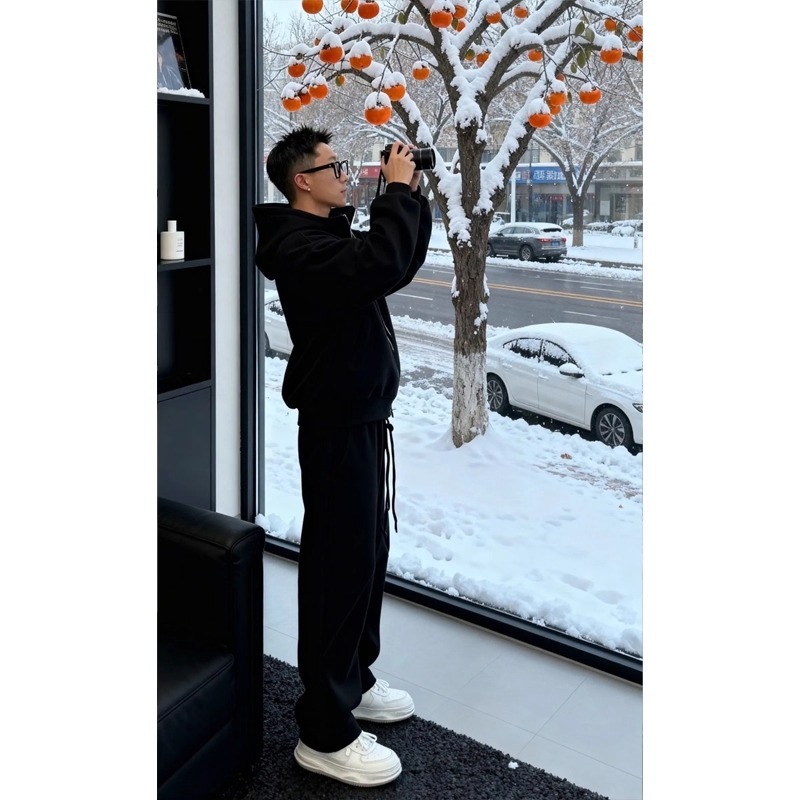 Black [two-piece set] spring and autumn