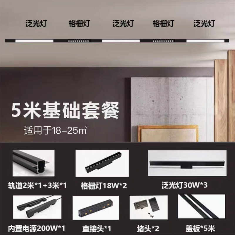 Espectro completo sin lámpara principal lámpara de órbita de absorción magnética incrustada LED foco plegable lámpara GeShan lámpara Zhongshan iluminación luz de inundación