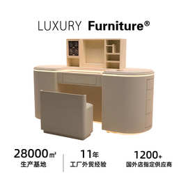 高端可升降梳妆台 带摇表器豪宅卧室化妆桌dresser出口工厂直销