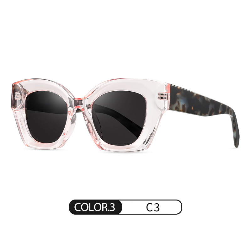 Gafas de sol de venta caliente transfronterizas europeas y americanas S26120 Gafas de sol de hoja polarizada de moda con marco cuadrado retro de alta calidad