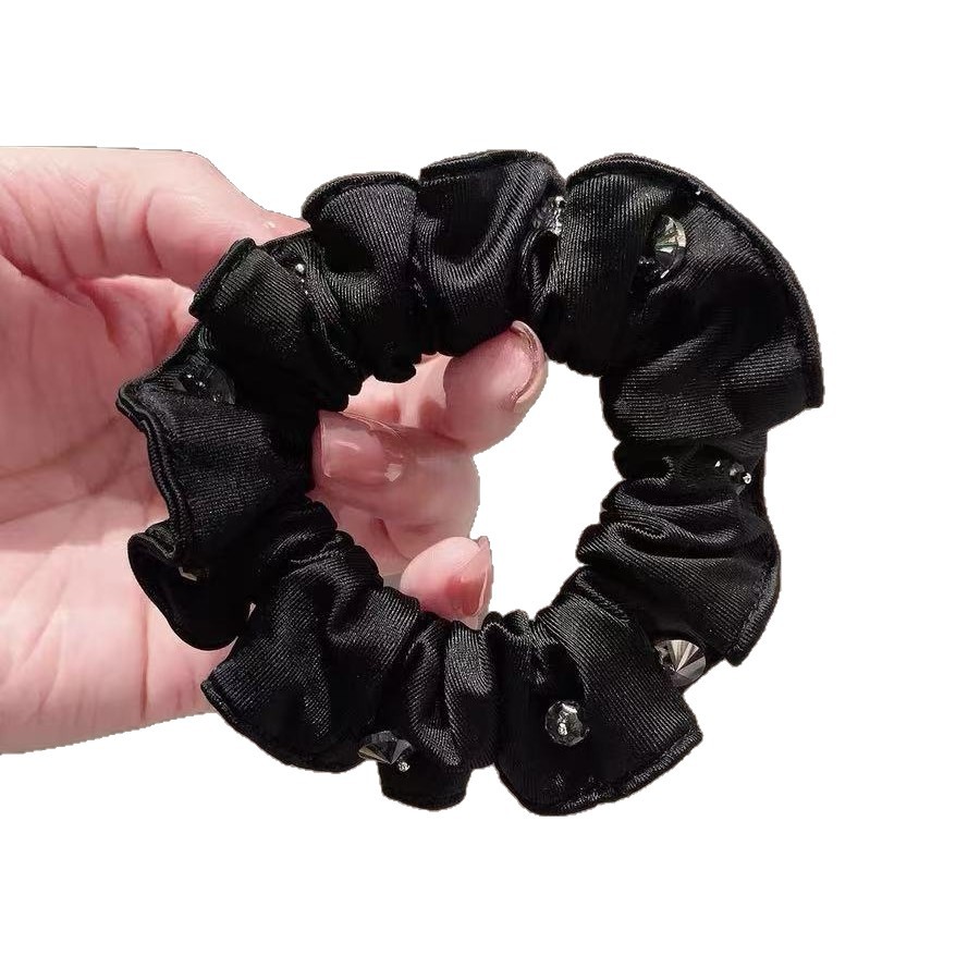 Satin Scrunchie For Women Elastic Hair Tie Ponytail Holder_voghion.com