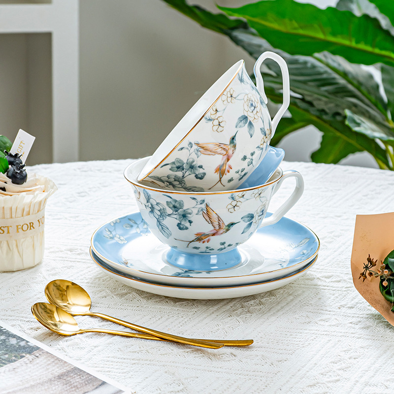 Coffee Cup High-grade Fine Bone China Afternoon Teapot Tea Set suit housewarming Practical Gift Box Wedding Gift