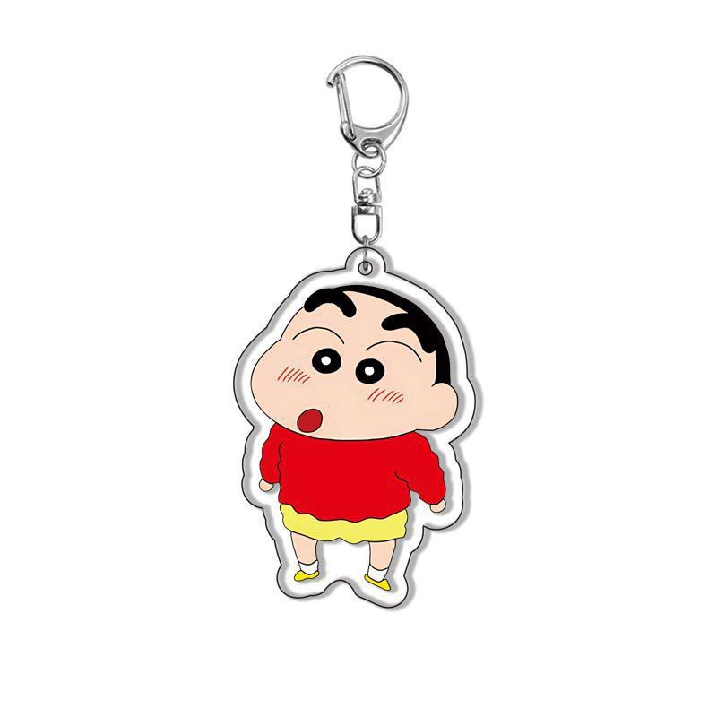 Crayon Shin-Chan Animación Periférico Nohara Shinsuke Xiaokui Xiaobai Nini Colgante de llavero de acrílico entre vientos