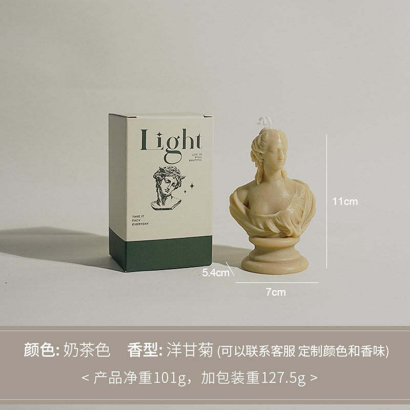 David modelado personajes perfumes decoración adornos hechos a mano atmósfera sensación vela vela vela de banano transfronteriza vela personalizada
