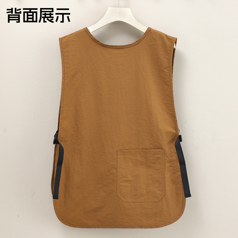 韓国版家庭用キッチンエプロン水かけ防止カフェ作業服通気性ベスト|undefined