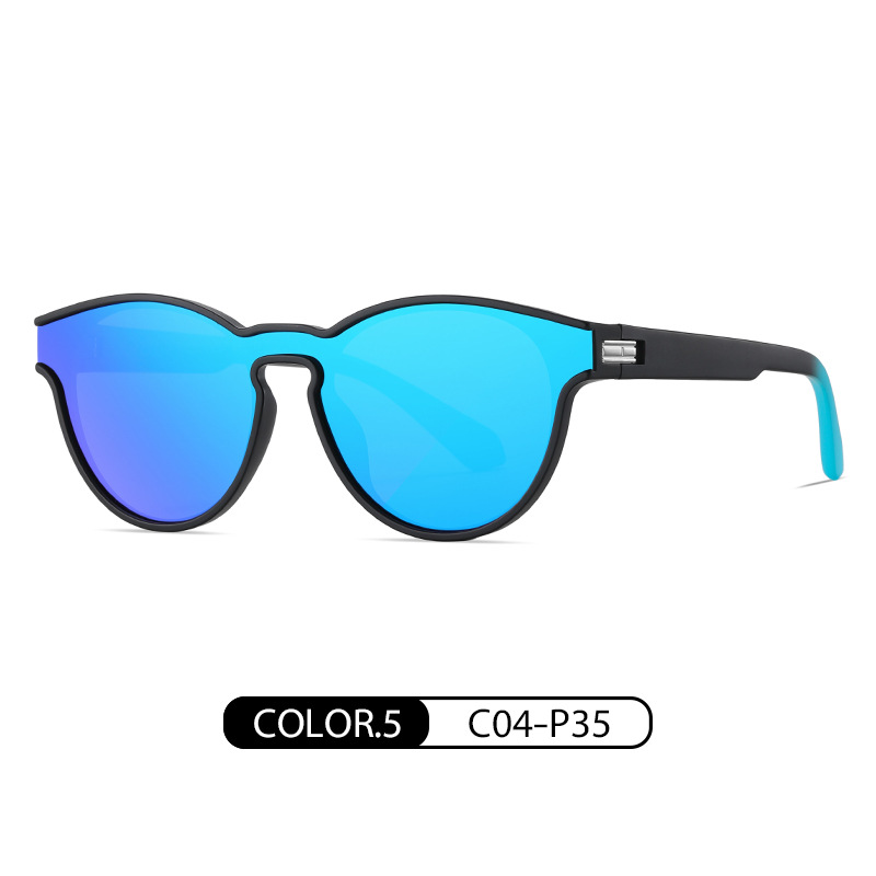 Directo de fábrica gafas de sol polarizadas TR7545 moda colorido ultra-ligero de una sola pieza gafas de sol de conducción
