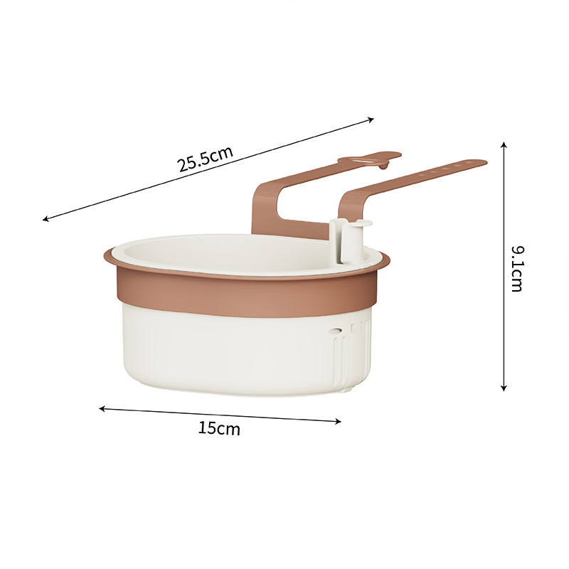 Cesta de drenaje del fregadero, bolsa colgante, rejilla de almacenamiento de esponja de cocina, rejilla colgante de drenaje del grifo, rejilla lateral de la piscina sin perforación