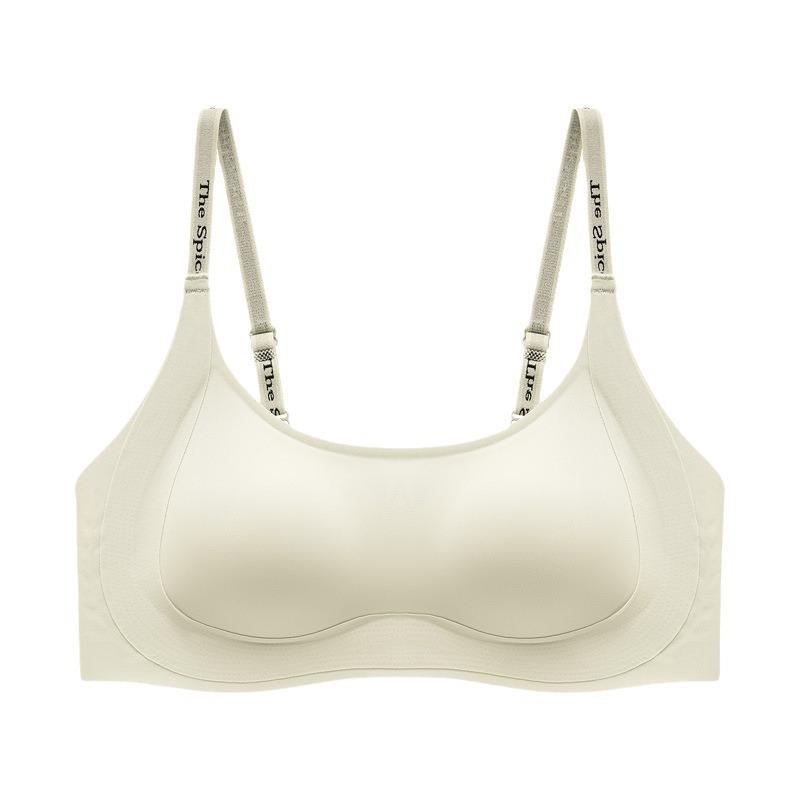 Levante ropa interior de soporte suave damas sin marcas sin anillo de acero sujetador recopilado contra la caída del pecho delgado sujetador