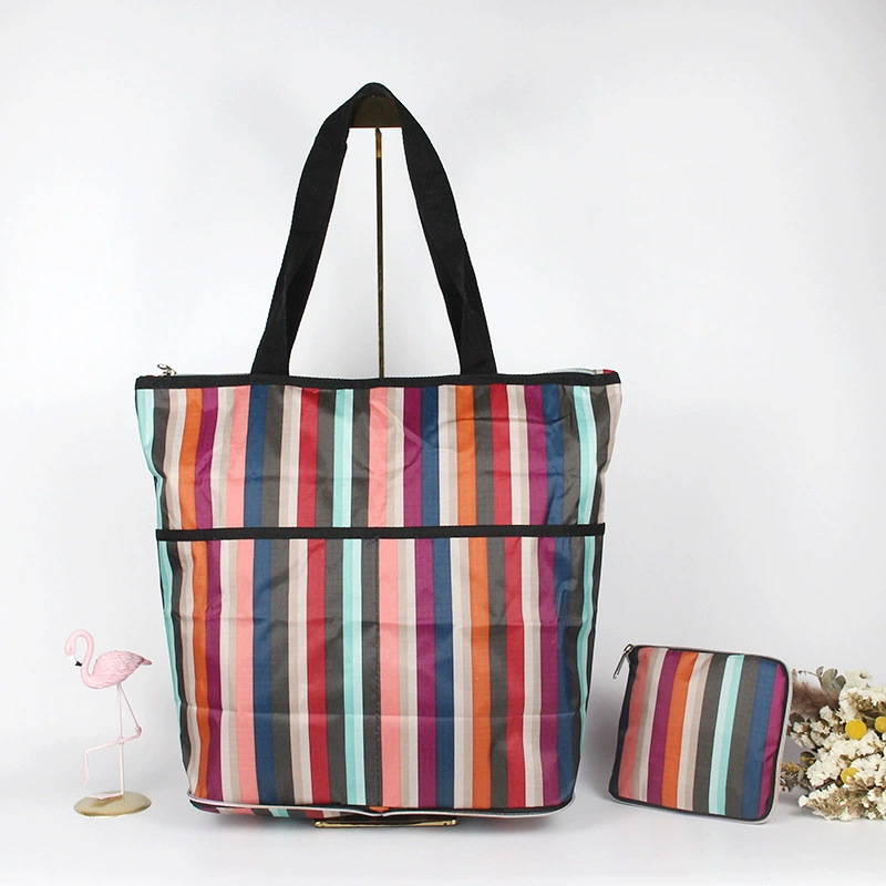 М compressed cartoon folding handheld shopping bag, вместительная льняная сумка, ткань оксфорд, корейский стиль