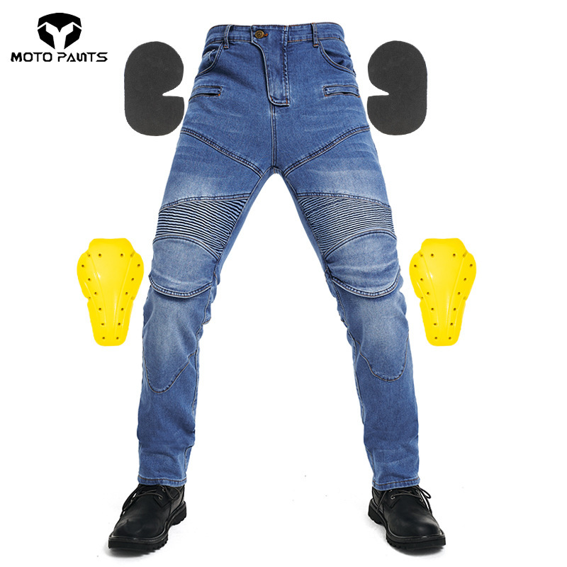 Factory Direct Sales Wholesale 718 Protective Gear Four-Piece Set of Jeans Cycling Pants Racing Pants Motorcycle Pants Motorcycle Pants
