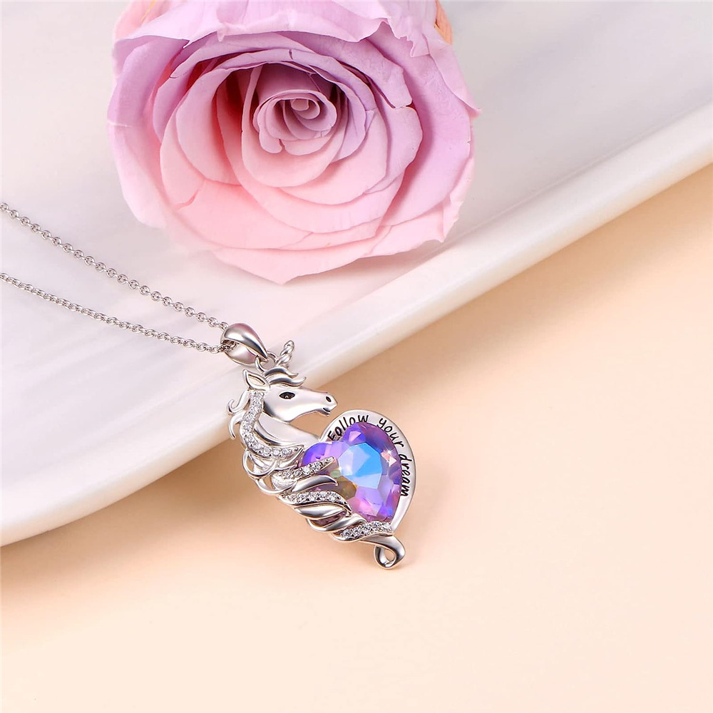 Einhorn Kettenanhänger Für Damen Modeschmuck Accessoires_voghion.com