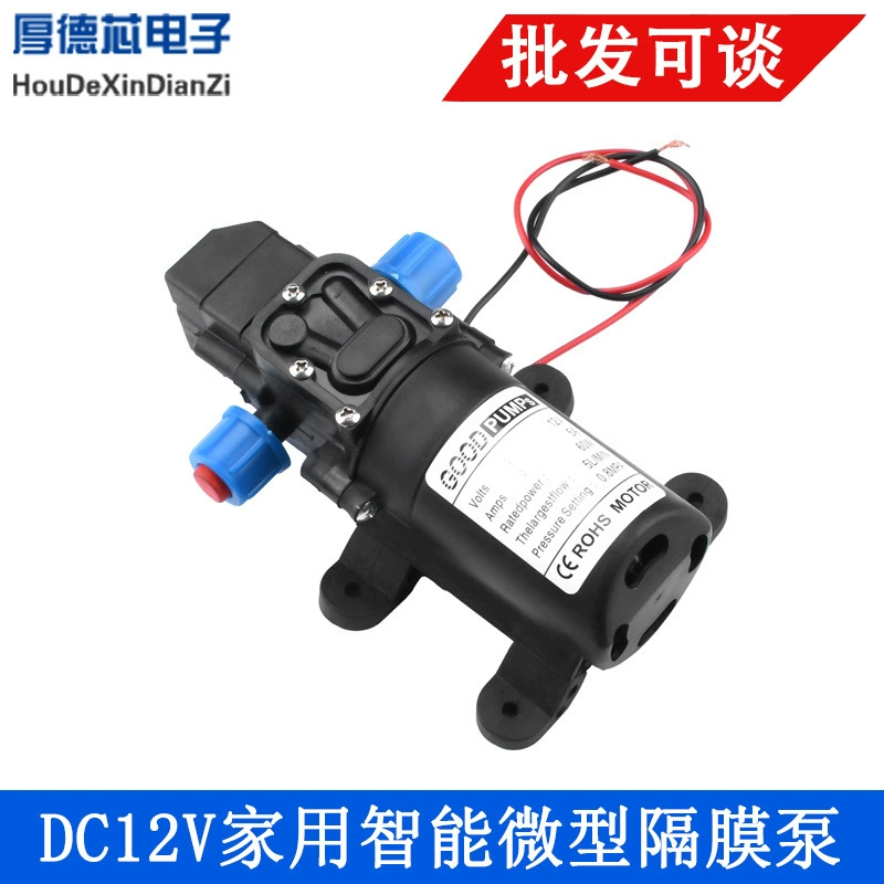 12V60W самовсасывающий мембранный буфировой насос очиститель воды льдогенератор автоматический запуск и остановку нагнетательный насос бытовой миниатюрный насос