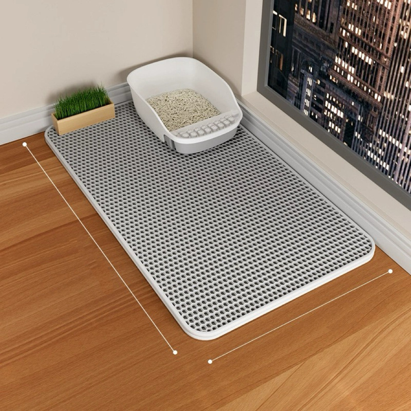 EVA 二重層猫トイレマット特大肥厚ペットマット抗持ち出し猫砂漏れマット猫用品卸売|undefined