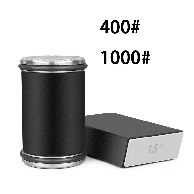 Adaptable a dos lados cuatro lados afilador de cuchillo de cilindro de piedra bituminosa ranura afilador de cuchillo de cilindro de piedra bituminosa accesorios accesorios transfronterizos