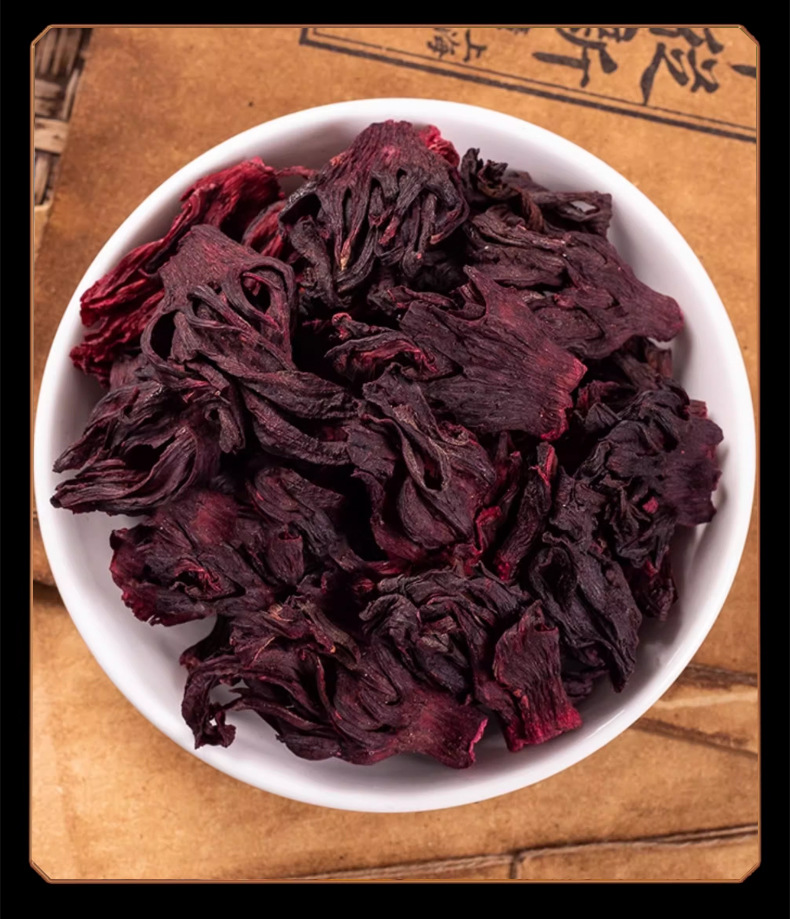 Dried Roselle Hibiscus Luo Shen Hua Whole Flowers 500g Loose Herbal Tea from Yunnan in use