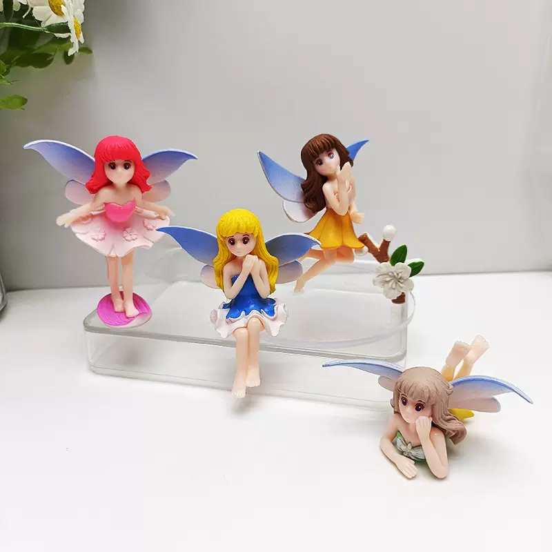 创意甜美花仙子树脂工艺品儿童手工DIY饰品摆件蛋糕装饰小摆件