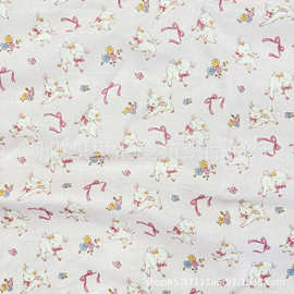 精梳棉 双层纱布 小羊数码印花 服装母婴童装 家居服连衣裙月子服