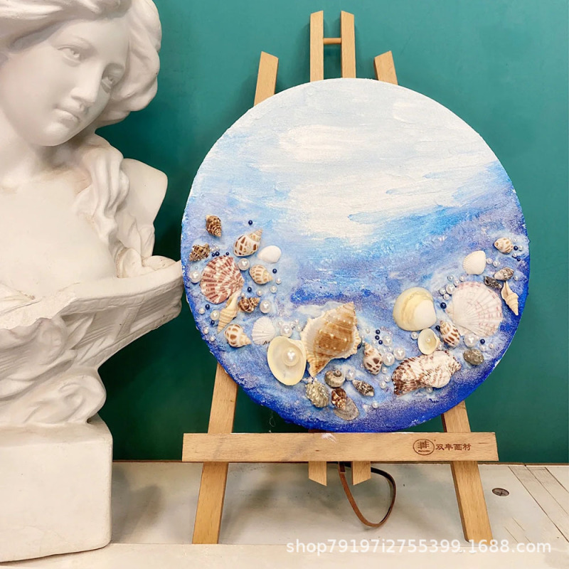 ビーチ波貝殻 diy テクスチャ絵画材料アクリル石英砂手作り額縁チームビルディング活動装飾絵画|undefined