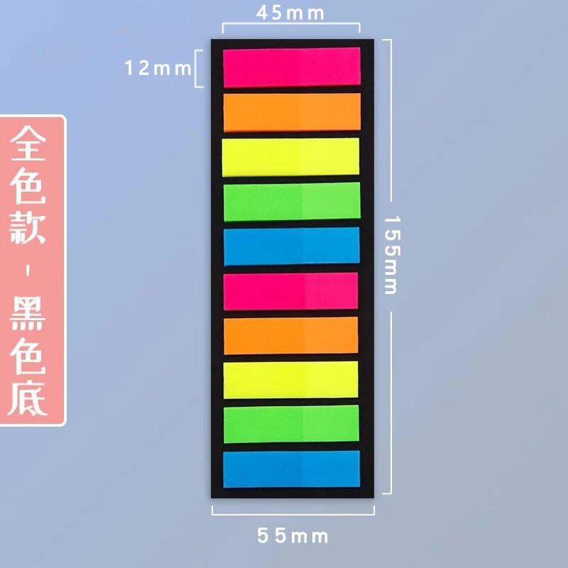 Pestañas de índice, notas adhesivas estilo Instagram, notas adhesivas transparentes, película plástica en forma de tira, flechas de colores fluorescentes, adhesivo fuerte, notas adhesivas reutilizables.