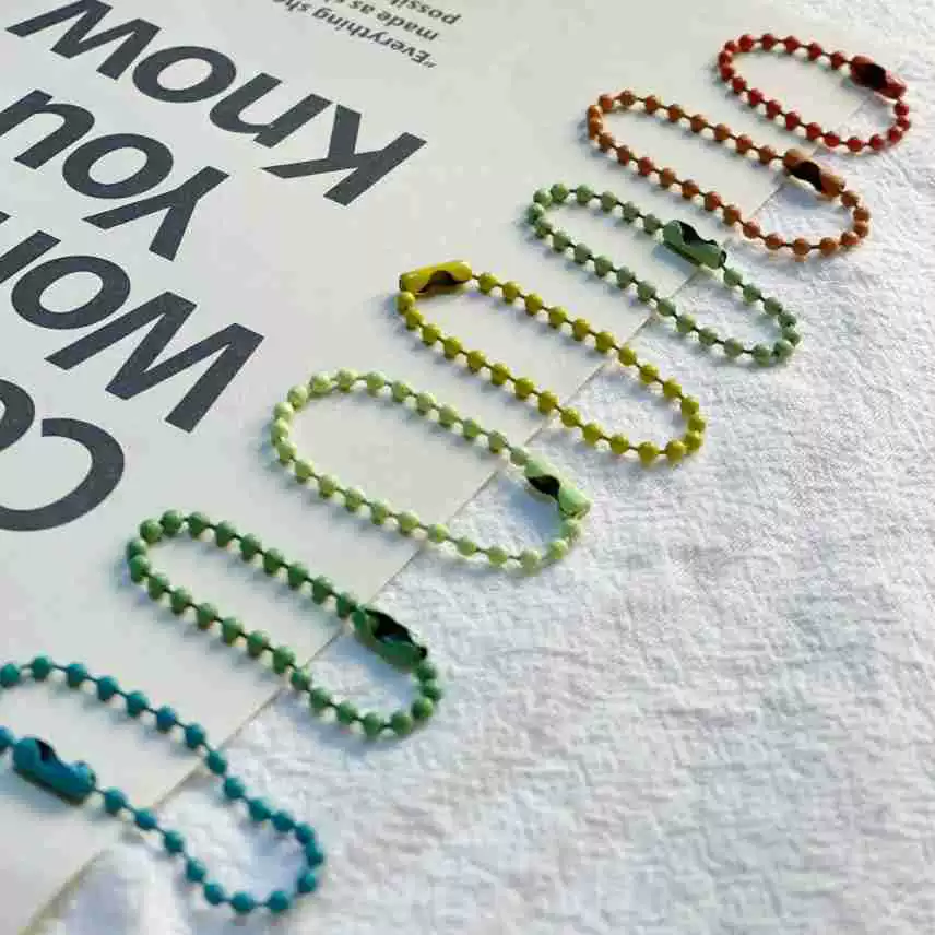 Прямые поставки металлических бусинных цепочек с цветным покрытием, оптовые аксессуары для рукоделия Guka: цепочки из бусин в форме волны для самостоятельного изготовления.