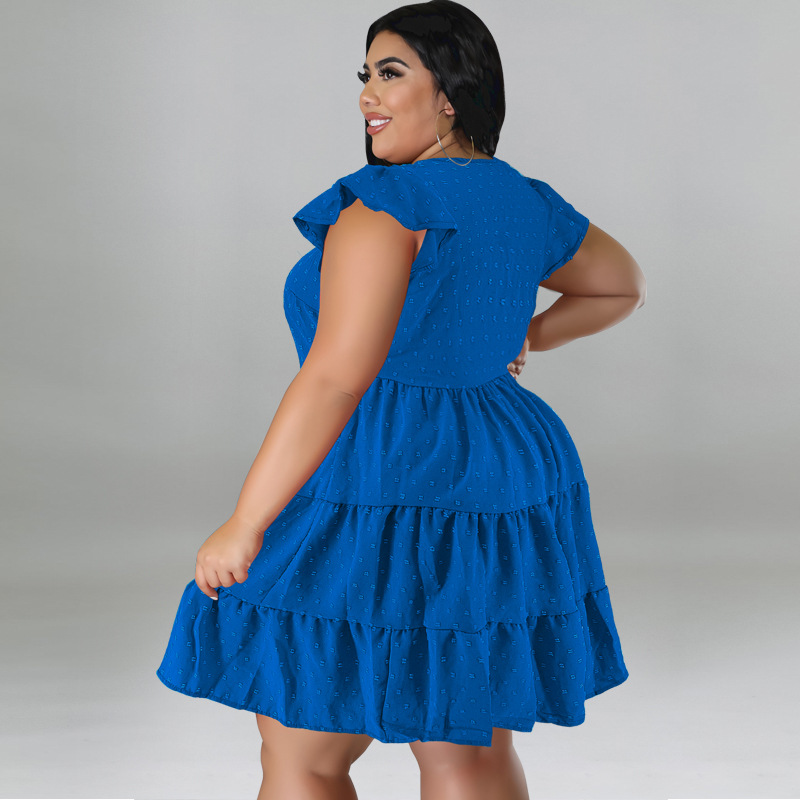 Damen Kleid In Übergröße Aus Eisseide Mit Pompon Struktur_voghion.com