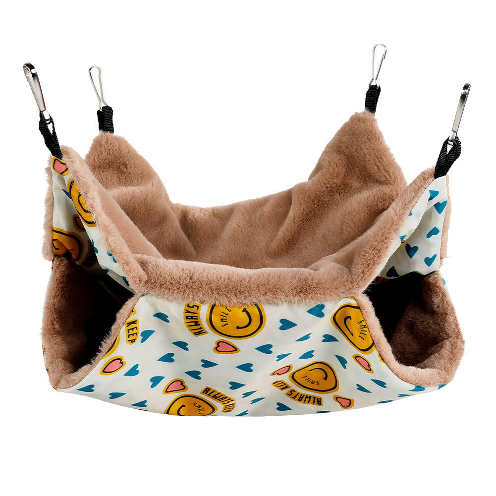 Transfronterizo popular pequeña mascota hamaca ardilla miel bolsa saco de dormir hámster colgando de doble capa caliente nido mascota hamaca
