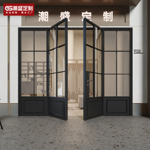 法式复古断桥铝门60系列铝合金双开门四扇庭院大门别墅双开门定做-阿里巴巴