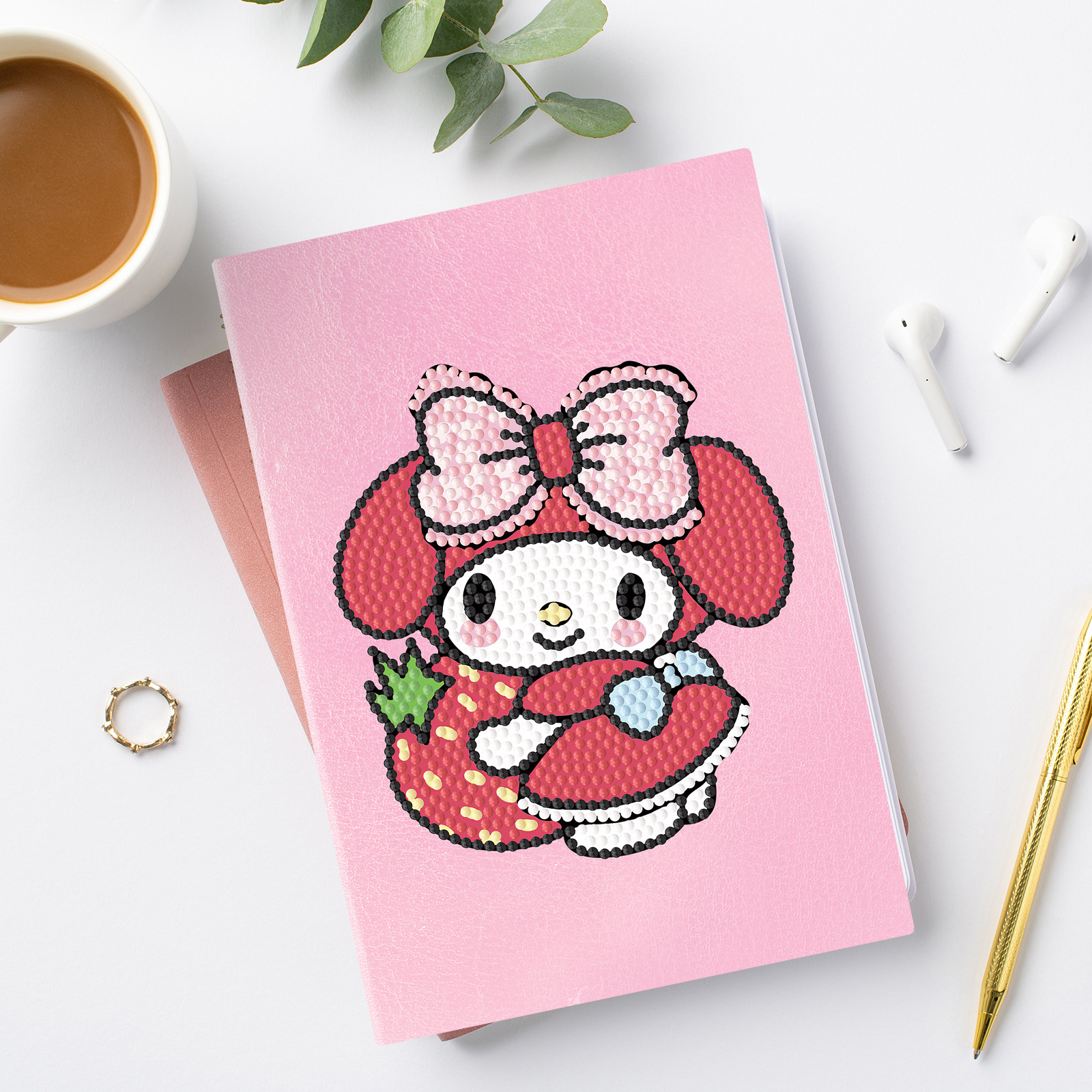 Diamante pintura periferia DIY cuadernos de dibujos animados puntos perforados A5 cuadernos de dibujos de diamante cuadernos distribuidos al por mayor
