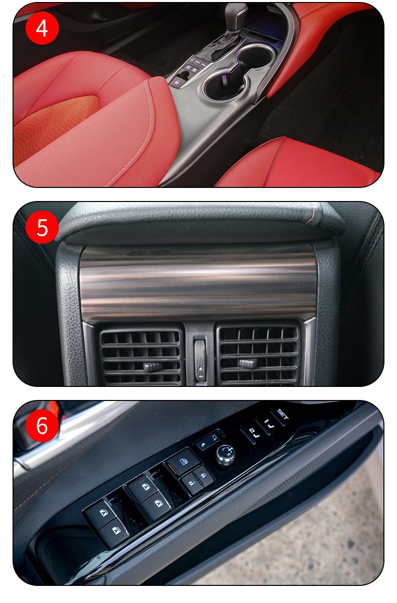 Suitable for 18-25 Toyota Camry Center Console Gear Interior Car Stickers Modified Paint Transparent Tpu Protective Film