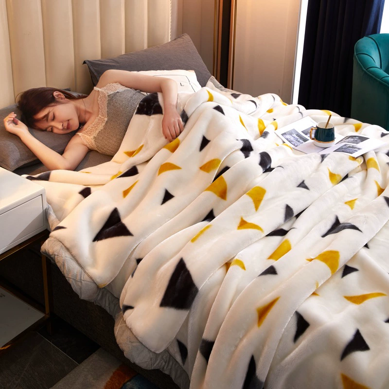 Двухслойное утолщеное одеяло Raschel одеяло с бархатным одеялом осенью и зимой подарочные свадебные двухсторонние коралловые одеяла оптом