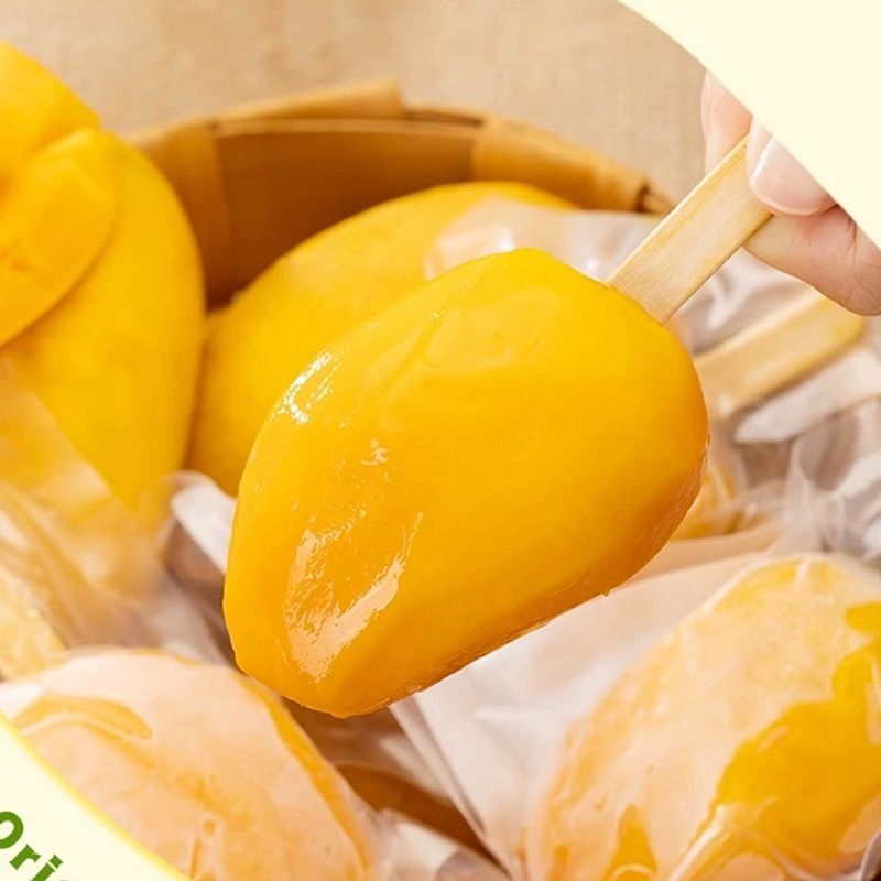 冷冻小台芒芒果冰淇淋0添加芒果水果雪糕批发一整颗芒果冰棍袋装