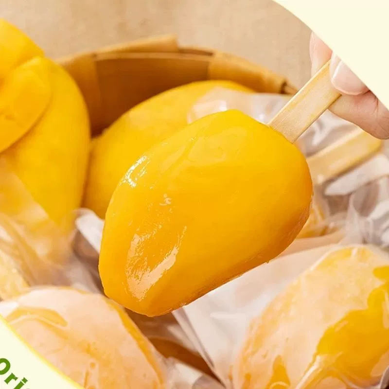 Замороженное мороженое из манго, маленькие фруктовые палочки с чистым манго, оптовая продажа, целые фрукты, леденцы в пакетах, очень сладкие