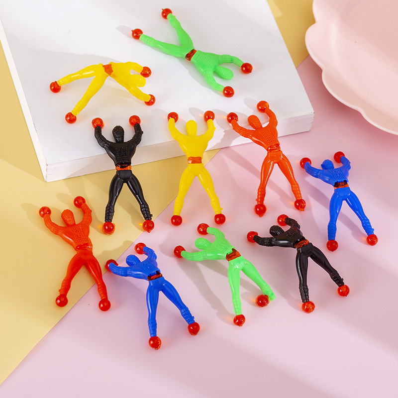 壁登り人の粘性スパイダーマンの壁登り人の壁登り人の2元店の伝統的なおもちゃはコードをスキャンしておもちゃを押します。|undefined