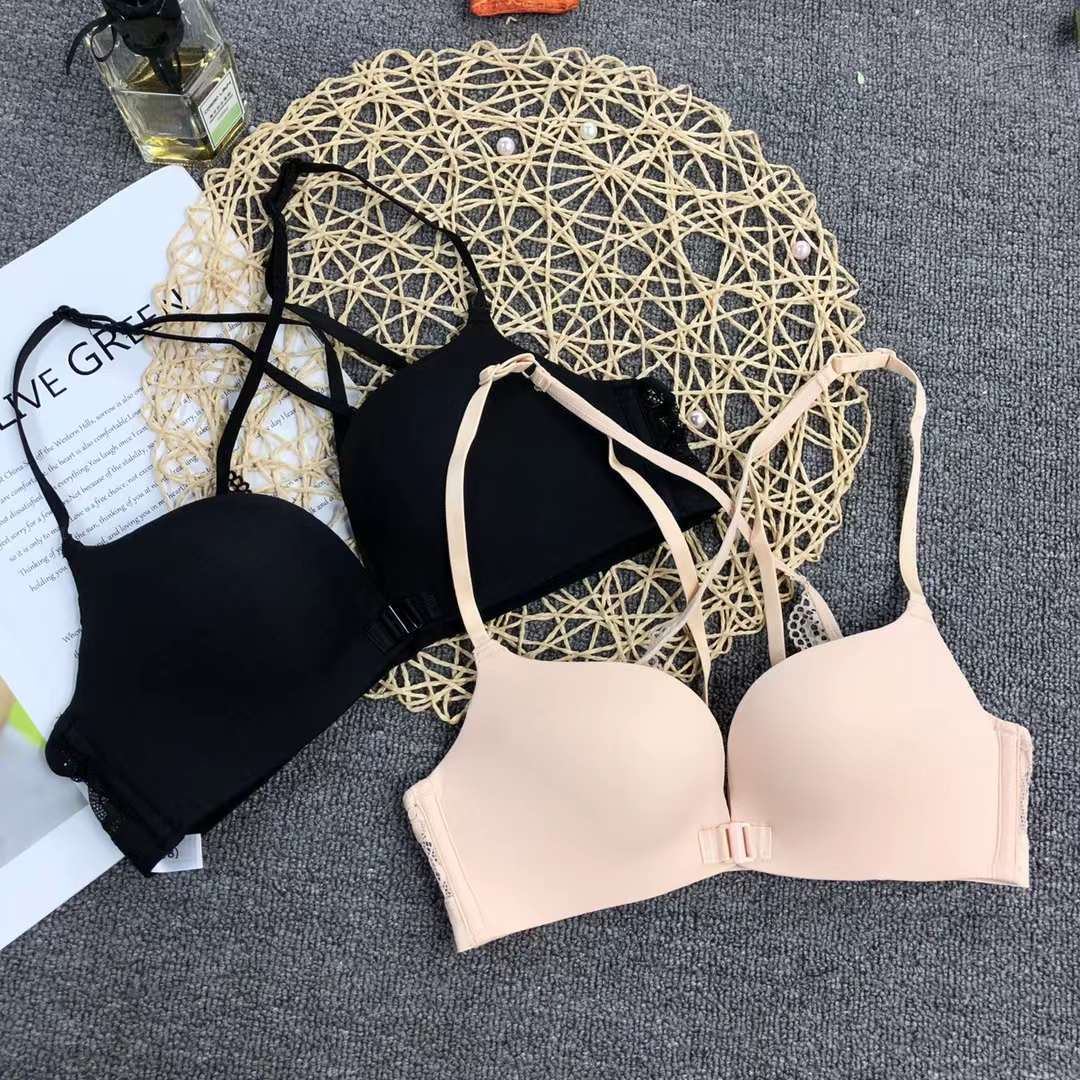 Filipina brillante ropa interior sin costuras de espesor medio de alta calidad push up multi-color multi-tamaño sujetador inalámbrico al por mayor