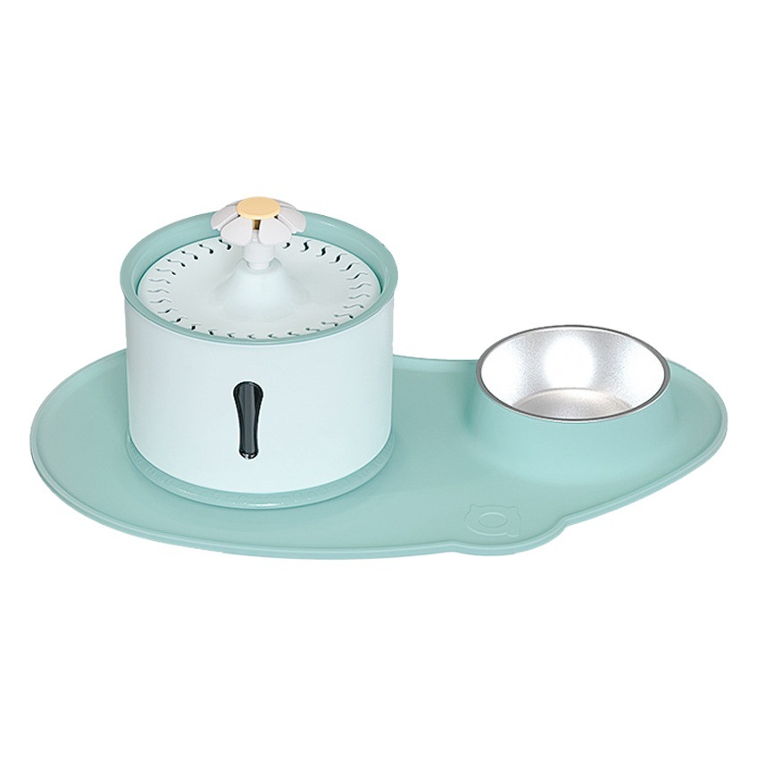 Dispensador de agua inteligente para mascotas circulación automática de agua potable Filtro de purificación Meow Bass alimentador de agua combinación de tazón de agua