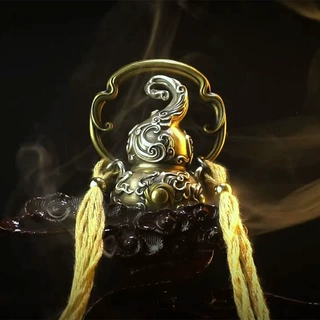 道家天师日月葫芦可打开新中式复古做旧紫薇讳车载钥匙小挂件