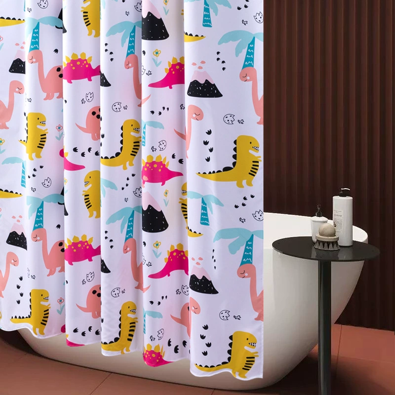 Cartoon waterproof curtain, (Cross-border trading), polyester