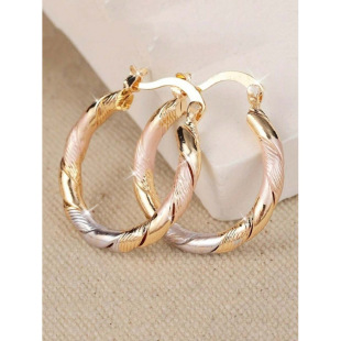 W 26700 Vintage color block painted earrings �͹�ײɫ���Ͷ�