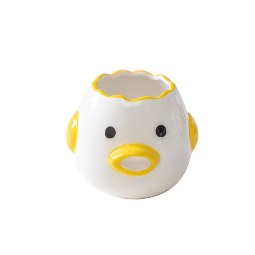 Cute cartoon chick ceramic egg white separator kitchen baking tool egg separator egg yolk protein filter