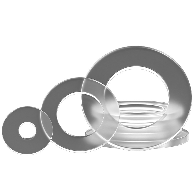 OD59 wholesale high-temperature resistant transparent PVC screw washers insulating plastic gaskets ultra-thin plastic circular flat washers M2M