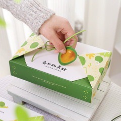 創意手提6粒青團包裝盒子烘焙甜點蛋糕三明治下午茶野餐打包禮盒