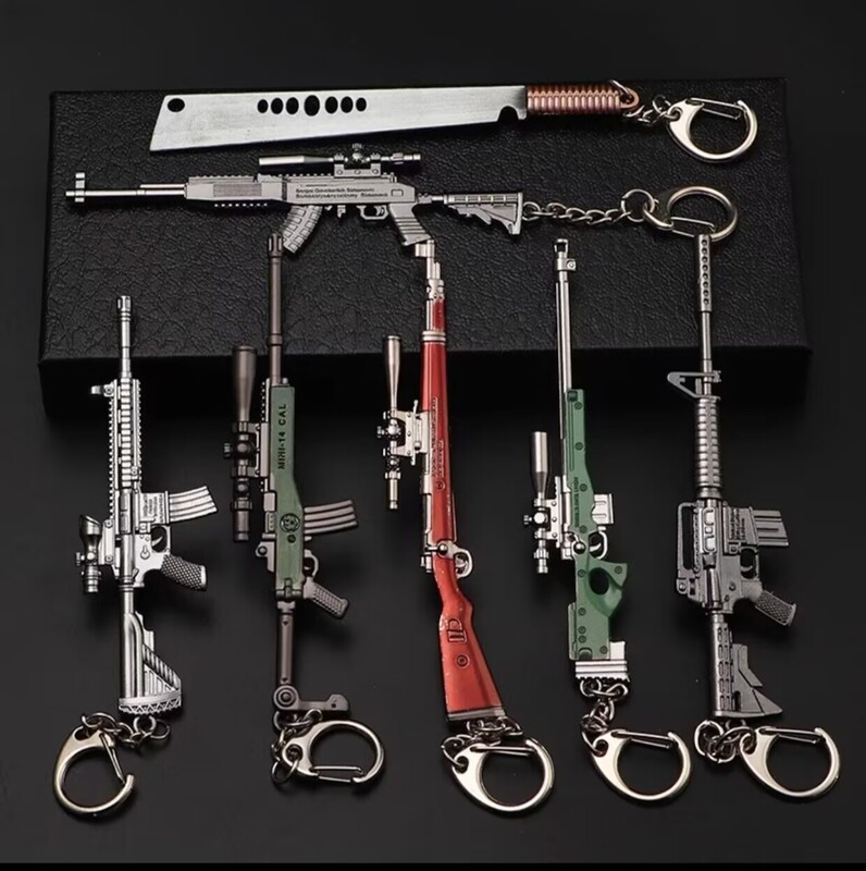 Jedi Survival m416 Peace Elite Gun Weapon Model 98k Pendant Keychain Chicken Game Surrounding 12cm