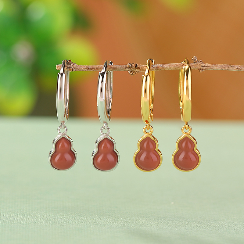 Bông tai bầu Fulu cổ điển bạc S925 dễ phối đồ — Kiểu màu bạc