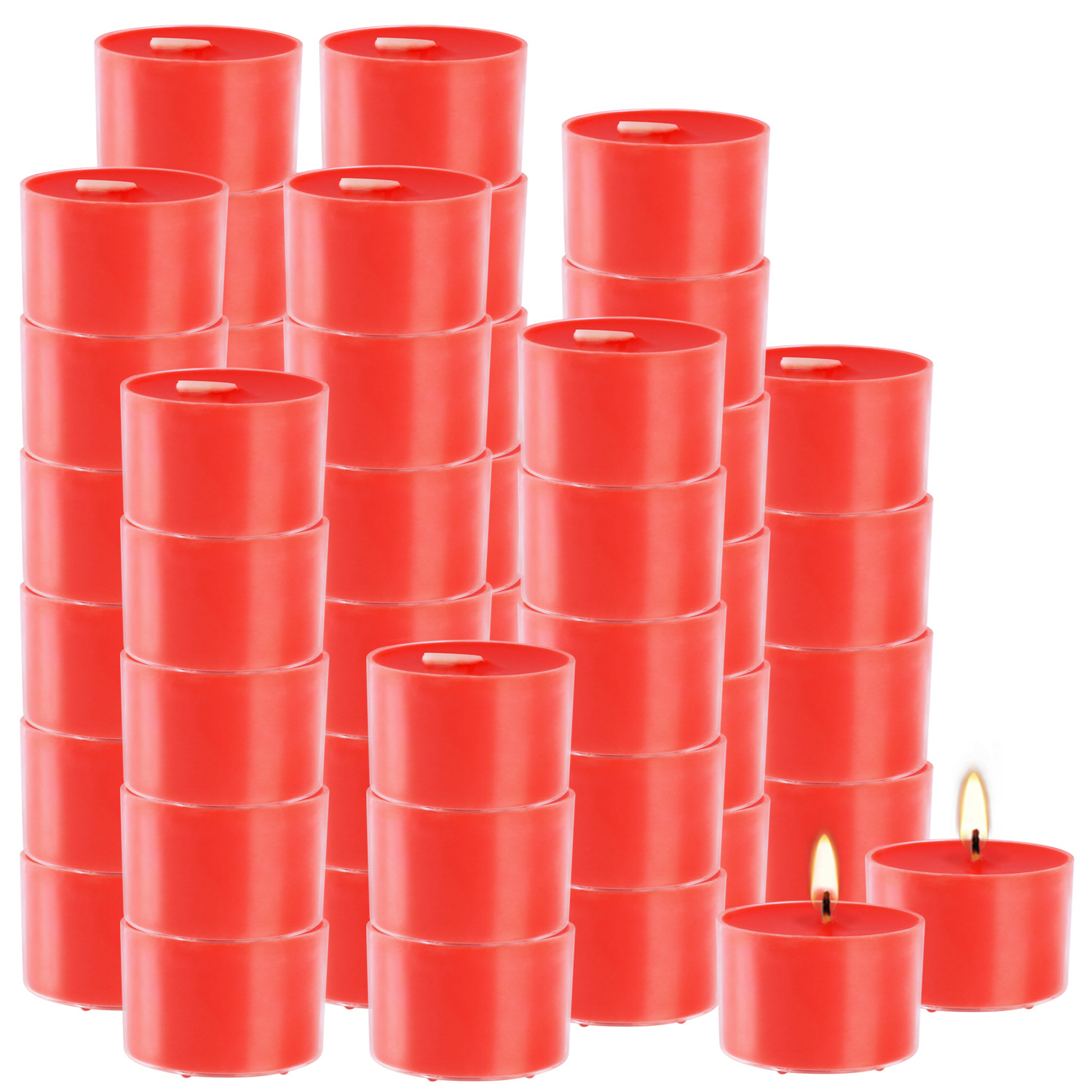 50 8-hour factory wholesale multi-color multi-flavor transparent flame retardant PC plastic shell tea wax aromatherapy small candle